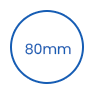 غطاء كأس PS للاستعمال مرة واحدة مقاس 80 مم icon